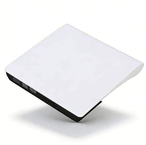 Sxhlseller Externes DVD-Laufwerk, USB 3.0 Plug-and-Play Brenner, Kompatibel mit Laptop und Desktop PC, DVD±R 8X, DVD±RW 4X, CD-R 24X