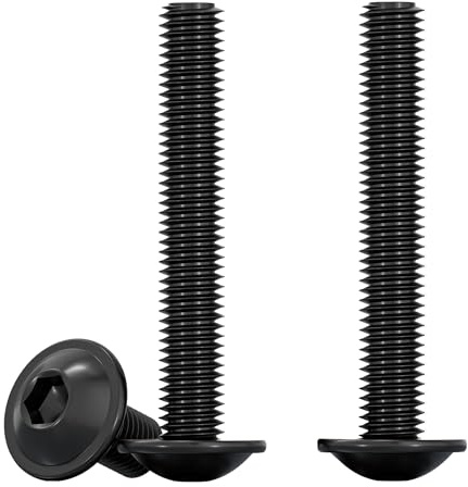 Drenky M8 Viti a Testa Bombata con Esagono Incassato e Flangia M8x40mm Bullone Meccanico Acciaio Inox A2 V2A Elevata Durezza Viti a Macchina Filettatura Completa Metrica, 10 Pezzi