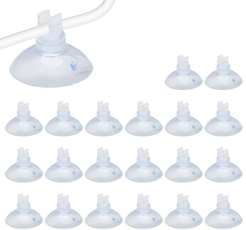 witeup Suction Cups, 20 Pack Suction Cup Aquarium Suction Cup Clips for 3/16 Inch Standard Air Hosefish Tank Suction Cups Fish Tank Accessories