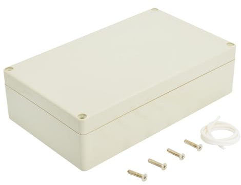 LeMotech Boîte de jonction IP65 en plastique ABS - Étanche et résistant à la poussière - Boîtier électrique universel pour l'intérieur et l'extérieur (200 x 120 x 56 mm) - Gris clair