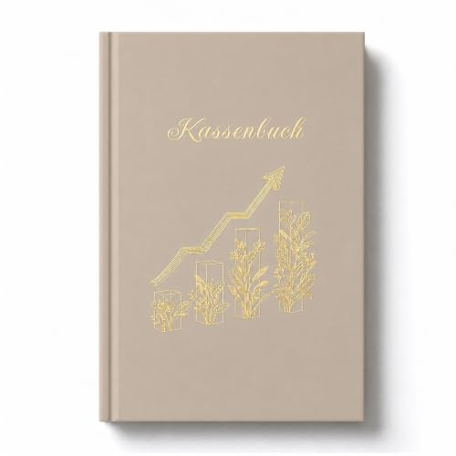 BIROYAL Kassenbuch A5, Übersichtlich & Logisch Strukturiert, Beige | 120 Seiten Haushaltsbuch mit 120g Stabiles Papier, Ausreichend Platz für Einnahmen & Ausgaben, Ideal für Kleinunternehmer