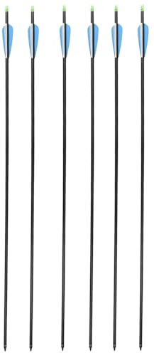KURUGEILI 30 Inch Carbon Arrow with 100 Grain Removable TipsSpine 550 for Compound & Recurve Bow(Pack of 12)