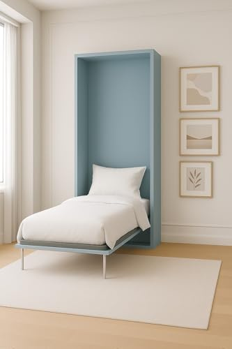 Dafne Italian Design - Versenkbares Wandbett, hergestellt in Italien (L 101 T 45/226 H 226 cm), klappbarer Bettschrank für Einzelbett mit Lattenrost, Matratze nicht im Lieferumfang enthalten (Avio)