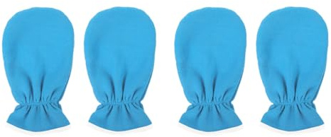 PLAFOPE Moufles de Spa à la Paraffine Chauffants 2 Paires Polyester et Flanelle Taille Unique Bleu pour Soins des Mains Hydratation et Thermique à Domicile Institut