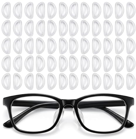 Set de 30 Paires Coussinet Lunettes Nez Autoadhésif Forme D Airbag Blanc