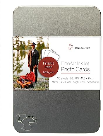 FineArt Pearl Photo Cards 285g A5, 30 Blatt Hahnem?hle