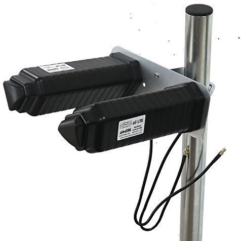 Theta Communication Yagi 46dbi MIMO Mobile Broadband Directional Panel Antenna Aerial 2 x 10 meters super low loss cable Signal Booster Huawei ZTE Vodafone E3276 E3272 E3372 E5180 E5377 LTE 4G 3G CRC9