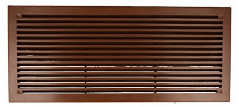 Lüftungsgitter Türlüftung Lüftung aus Kunststoff 290mm x 125mm in Nussbaum by MS Beschläge®