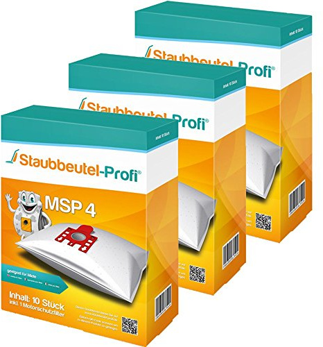 30 Staubsaugerbeutel MSP4 von Staubbeutel-Profi® kompatibel zu Swirl M40, Swirl M49 & Org. Miele Typ G/N GN