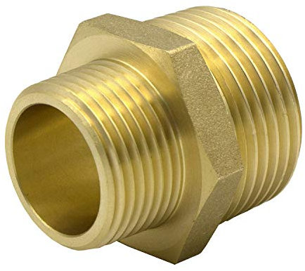 VARIOSAN Reduziernippel 13286, 3/4 x 1/2 AG/AG, Messing, Trinkwasser geeignet