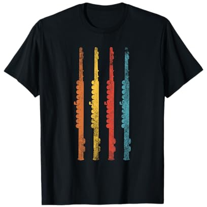 Querflöte Retro Geschenk für Flötenspieler I Flöte T-Shirt