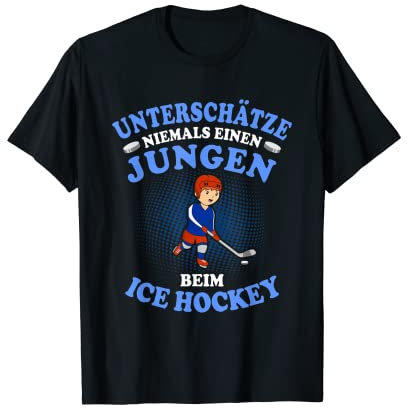 Unterschätze Niemals Einen Jungen Beim Ice Hockey Icehockey T-Shirt