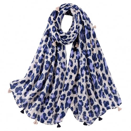 FAIRYGATE Oversized Scarves Women Large Ladies Animal Print Scarf Lightweight Soft Rectangle Everyday Purple Scarfs (19229)