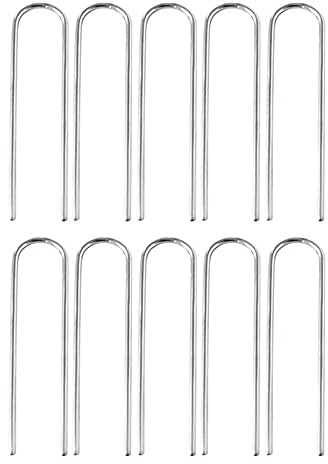 Dekton 10 PC U-Hooks | Ideal for Camping, Gardening & Construction | 10-Piece Set for Securing Tents, Tarpaulins, & Ground Sheets | Durable and Easy to Use | Perfect for Outdoor & DIY Projects