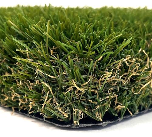 Yelloo - Erba Sintetica per Esterno (50 mm 1x10m) Prato da Esterno Drenante, Tappeto Rotolo per Esterno, Erba Finta Artificiale per Giardino Calpestabile