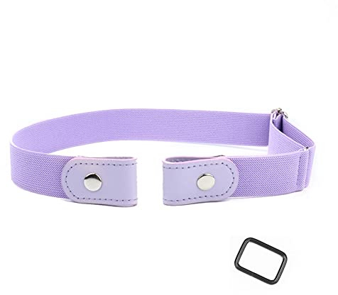 Yurosiay Damen Schnallenfreier Gürtel Ohne Schnalle Elastischer Gürtel Unsichtbarer Gürtel Damen Verstellbarer Keine Schnalle Gürtel Stretch Gürtel Damen für Jeans Hosen Kleid Schwarz