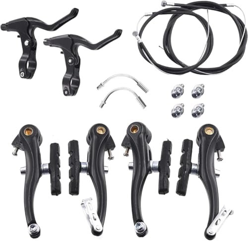 Freno a V per bicicletta,Freno a V anteriore posteriore,Set freno per bicicletta,Set freni per bicicletta in alluminio,Freno anteriore posteriore V Brake, per bici da corsa, bici da città, e-bike