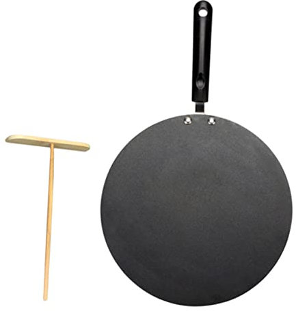 YOtat 1 Juego De Parrilla, Plancha, Salteado Sazonado, Herramientas De Madera para Asar, Desayuno A Aluminio, Sin Olla, Chapati con Cocina, Restaurante, Plato, Sartén, Huevos, Sartén, Wok