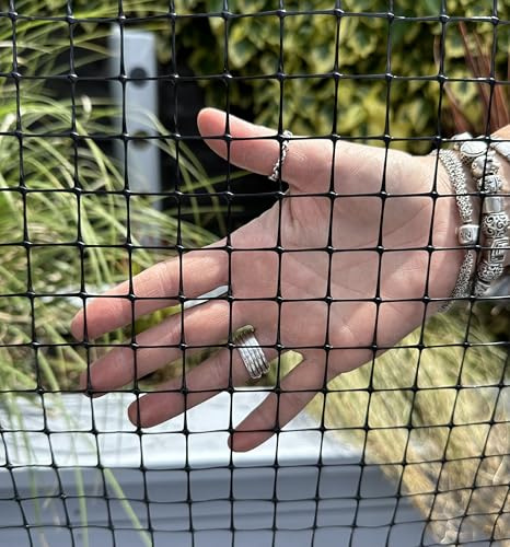 New 1m wide 60 g/m2 PVC Garden Mesh Netting Aviary Fencing Animals Flowerbeds Chicken (1m x 5m)