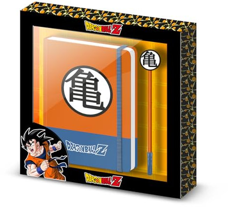 Dragon Ball Symbol-presentförpackning med dagbok och mode kulspetspenna, flerfärgad
