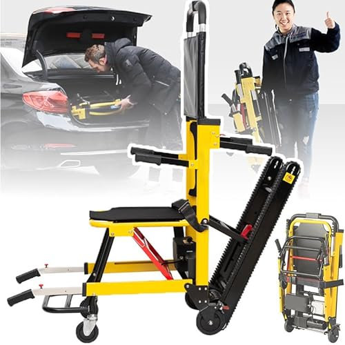 Elektrischer Raupen-Treppensteiger – Verstellbare Gehhilfen, Zusammenklappbarer Manueller Treppensteiger-Rollstuhl Für ältere Menschen Mit Behinderung, Tragfähigkeit: 353 Lb