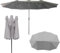 Grand Parasol De Jardin Exterieur,Parapluie à trois têtes,Parasol double,Outsunny Parasol,Grand Parasol Terrasse Exterieur Déal Pour Jardin, Balcon Et Piscine (Gris, 2.7m/12 Bras)