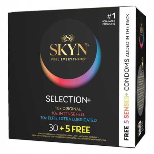 Skyn Selection 35 Preservativi Senza Lattice 10 ​​Original 10 Extra Lubrificati 10 ​​Intense Feel Più 5 Preservativi Assortiti
