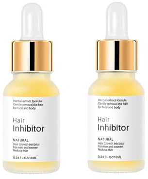 Hårväxthämmande serum, naturlig och mild hårborttagare, hårborttagning för ansikte, armhålor, ben och armar, hållbar, 10 ml x 2 st