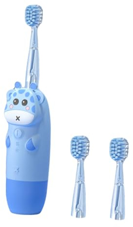 Vaguelly Elektronische Babyzahnbürste für Kinder Schallzahnbürsten für Kinder Wasserfest Einstellbare Putzfrequenz aus Silikon und PC