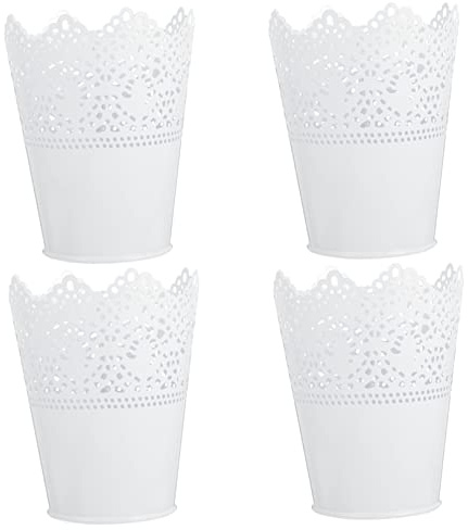 ARTSEWPLY 4pcs Makeup Box Lace Design Iron Storage Box Makeup Organizer Home Decor Brush Holder Organizer