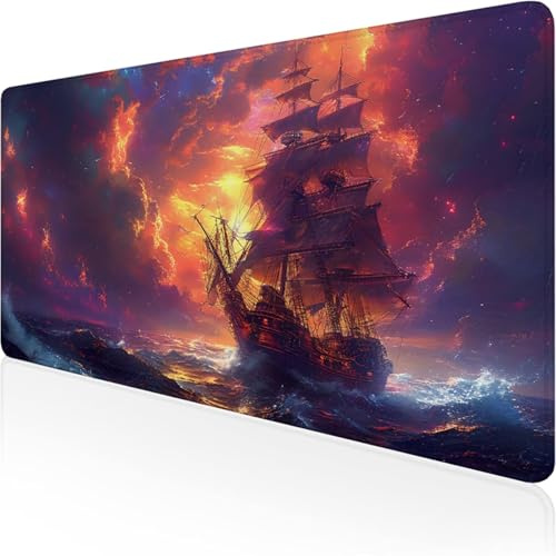Alfombrilla Ratón XXL 1000x500x3mm, Púrpura Alfombrilla Escritorio mar Mouse Pad Gaming con Base de Caucho Antideslizante e Impermeable Almohadilla Teclado, Protector Escritorio para Oficina D1-200