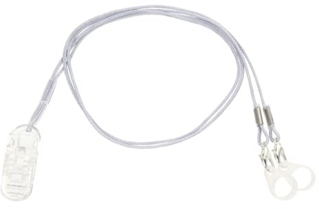 VICASKY Hörgeräteclip Satz mit Sicherheitsclip und Silikonhülle Anti Verlust Lanyard für Bte Hörgeräte Weißes Nylonmaterial Temperaturbeständig für Senioren