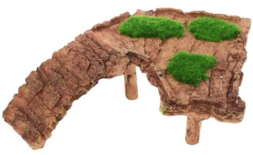 Mobestech Piattaforma per Crogiolarsi in Resina per Tartarughe Terrazza per Acquario e Terrario Rifugio Decorativo per Rettili Supporto Stabile e Superficie Antiscivolo