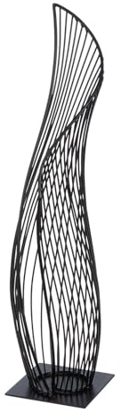 Casablanca Dekoobjekt Der Schwung aus Metall - schwarz matt - Höhe 57cm x Breite 14cm - Tischdekoration