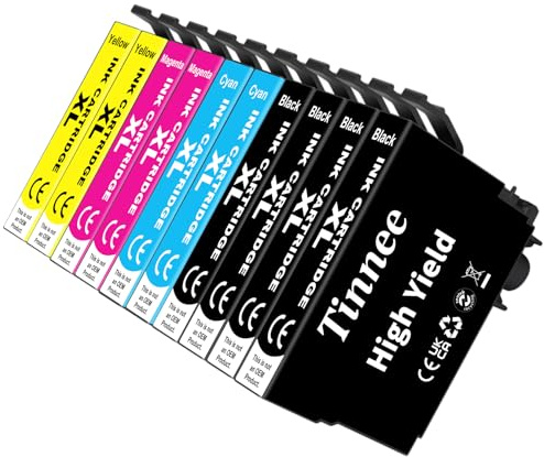 Tinnee 503XL Kompatible für Epson xp 5200 Druckerpatronen Epson 503XL Druckerpatronen für Expression Home XP-5200 XP-5205 Workforce WF-2960DWF WF-2965,4 Schwarz 2 Cyan 2 Magenta 2 Gelb