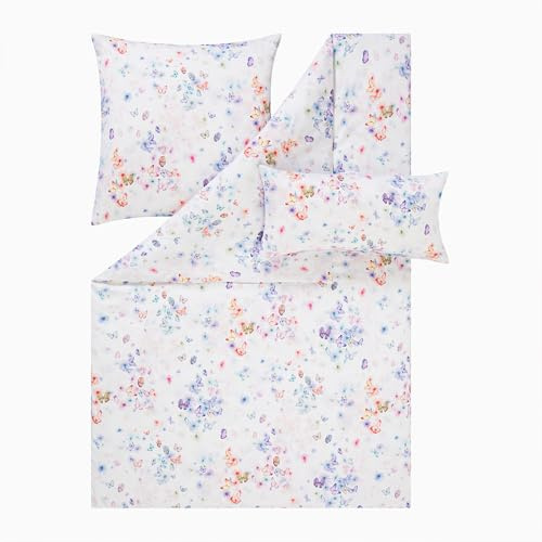 ESTELLA Bettwäsche Gabriela | Multicolor | 155x220 cm + 80x80 cm + 40x80 cm | seidig-glänzende Oberfläche | pflegeleicht & trocknerfest | atmungsaktiv & anschmiegsam | 100% Baumwolle