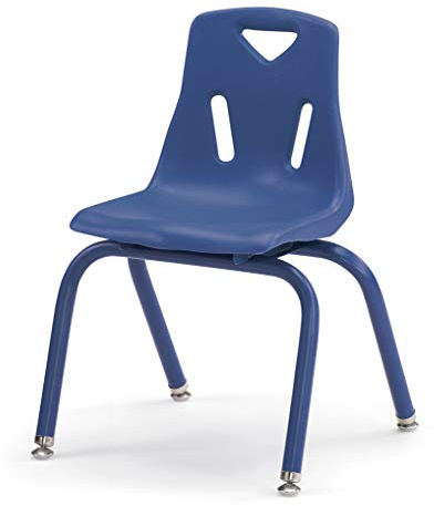 Jonti-Craft Berries 8124JC1003 Stacking Chair with Powder-Coated Legs, 14 Height, Blue