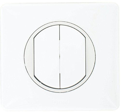 Legrand Celiane LEG99956 Interrupteur double ou double va et vient 10 ampères complet Blanc