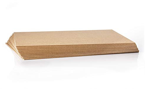 10 Stück MDF Platte - 2,5 mm - Holzzuschnitt in 20 X 60 cm - 200 X 600 mm