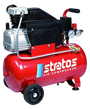 Compressore 'Stratos 24' Ad Olio Di Tipo Coassiale Con Cilindro In Ghisa. Costruito In Conformità Alle Più Severe Normative Internazionali. Motore Elettrico, Testata In Alluminio.