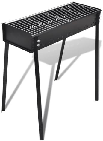 vidaXL Grill 75x28cm BBQ Säulengrill Standgrill Kohlegrill Barbeque Garten