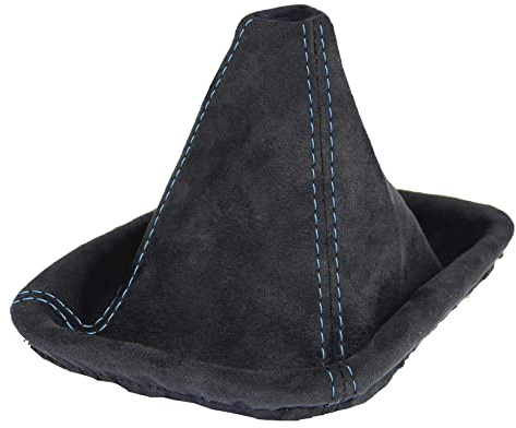 Schaltsack für BMW 3er e46 - Bj. 1998 - 2007 - weiche Mikrofaser - Schwarz - Blau - Schaltmanschette - Manschette für Gangschaltung - Schalthebelmanschette für Schaltgetriebe Abdeckung - A0096