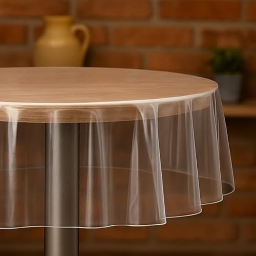 Transparente Folie Schutzfolie Tischdecke 0,3 mm Oval 130 x 180 cm abwaschbare Schutztischdecke