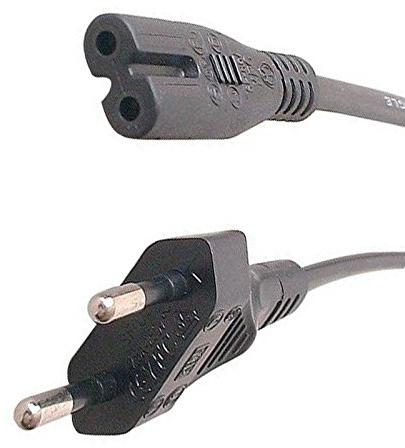 N.C. Cavo cavo Alimentazione Dc Mac PC Portatile Bipolare Presa Piatto NUOVO