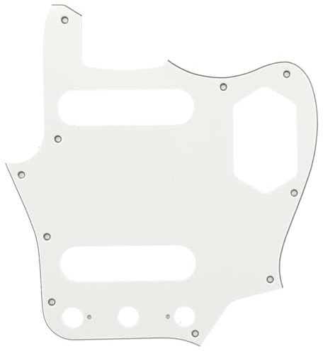 Musiclily Pro 10 Löcher Pickguard Schlagbrett MIJ 3 lagig Aged White | für Fender Japan Jaguar E-Gitarre