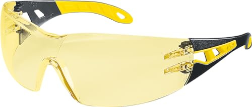 Lunettes de Protection uvex Pheos | Oculaire PC Ambre | Certifiées NF en 166 170 | Lentilles Antibuée | Résistantes aux Rayures - Produits Chimiques | Protection anti-UV400 | Légeres