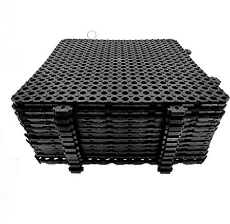 Platte fliese Terrassenfliese entfernbar Nayade Block 30x30 Schwarz- Pack 12 Einheiten.Ideal für Umkleideräume, Schwimmbäder, Gärten, Spas, Hundefriseur. Für innen und außen