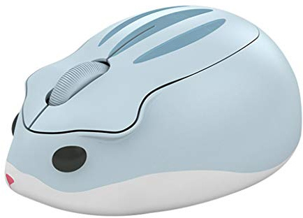 2.4GHz Wireless Mouse Cute Hamster Shape Less Noice Portable Mobile Optical 1200DPI USB Mice Cordless Mouse for PC Laptop Computer Notebook MacBook Kids Girl Men Women Mom Dad Gift (Blue)
