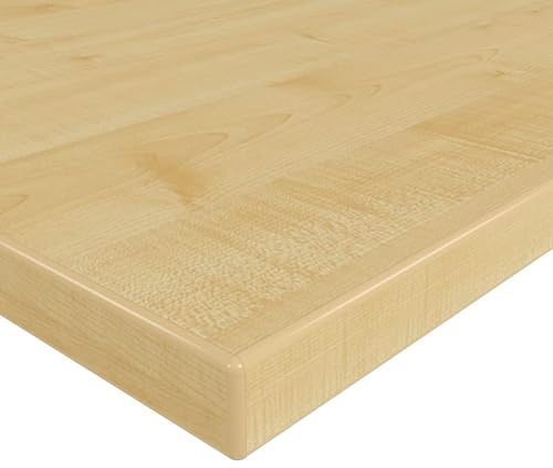 MySpiegel.de Tischplatte Holz Zuschnitt nach Maß Beschichtete Holzdekorplatte Ahorn Natur in 25mm Stärke (120 x 70 cm, Ahorn Natur)