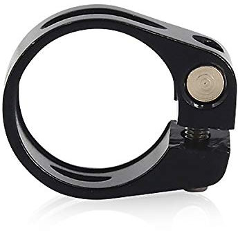 Sattelklemme, Aluminiumlegierung Fahrrad Sattelstützenklemme, 31,8-34,9 mm, Schwarz